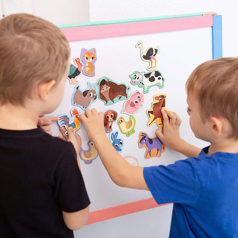 FARM Animal Magnets - Real LARGE Fridge Magnets for Toddlers, Educational Toys for 3 Year Olds