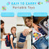 Set 30pcs, 3-5 4-8 Mini Magnetic Tiles Travel with Case Mini Travel Magnet Tiles, Portable Travel Size Magnetic Tiles