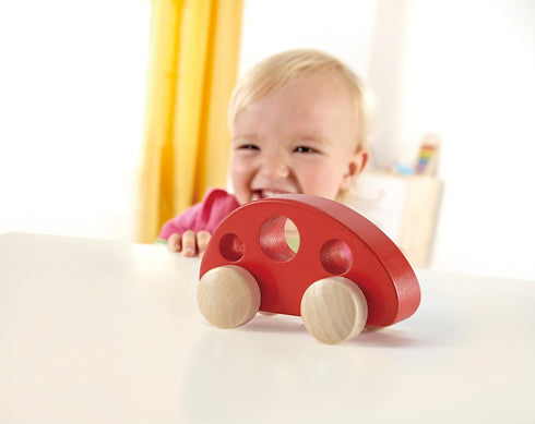 Hape Wooden Mini Van, Wooden Vehicle Toys for Toddler Gift