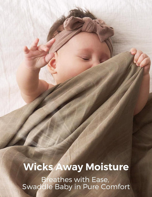 Momcozy 4-Pack 47"x47", Muslin Swaddle Blankets, Breathable and Skin-Friendly Receiving Blankets, Swaddle Blanket