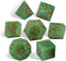 LUCKY-M DND Dice Set - Polyhedral Black Dice with Case for Dungeons and Dragons RPG Gift (Green)