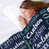 40" 50" Ship Next Day, Personalized Baby Blankets for Baby Boys Girls, Kids Custom Name Blanket for Newborn Toddler