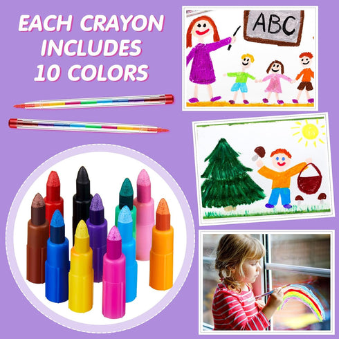 140 11 Teling Pieces Colorful Stackable Buildable Crayons Interchangeable Colors Pencils Party Favors DIY Mini Rainbow