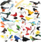 ONEST 34 Pieces Mini Bird Figurines Playset - Hand Painted Realistic Resin Bird Figures for Kids