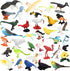 ONEST 34 Pieces Mini Bird Figurines Playset - Hand Painted Realistic Resin Bird Figures for Kids