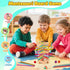 WhimsiPlay 42 3 4 5 6 Counting Montessori Wooden Board Game, Colorful Sticks Dice Games for Kids Years, Math Learning
