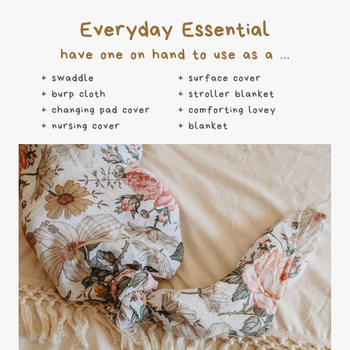 47 47 Mini Wander Swaddles for Newborns Muslin Swaddle Blankets - Breathable Soft Newborn Receiving Floral Blanket Baby