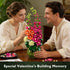 Set 974PCS CUBIMANA Flowers Botanicals Alcea Rosea Building for Adults - Artificial Bonsai Plant for Home Office Dcor