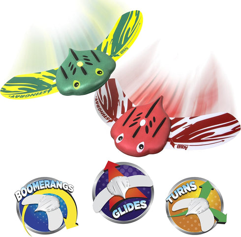 2 Pack 40 Aqua Mini Stingray Gliders - - Underwater Pool Toys with Adjustable Fins Travel Up to Feet
