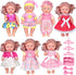 ARTST Doll-Clothes-Accessories 7 Set Baby-Doll-Clothes Suitable for 8-10-Inch-Dolls Included Tablewar and Hangers