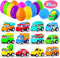 MGparty 12 Pack Prefilled Easter Eggs with Car Toys for Kids Toddlers Bulk