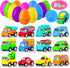 MGparty 12 Pack Prefilled Easter Eggs with Car Toys for Kids Toddlers Bulk