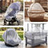 Fengek Stroller Mosquito Net, Universal Baby Bug Net with Gold Star Moon Design, Elastic Stretch Band for Bassinets