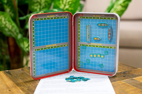50516 TS Shure by Bendon Battle of The Boats Games Mini Magnetic Activity Tin with Illustrated Foam Magnets