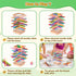 WhimsiPlay 48 12 3 4 5 6 Montessori Wooden Board Games, Colorful Sticks Dice Game with Balls, Family Game for Kids