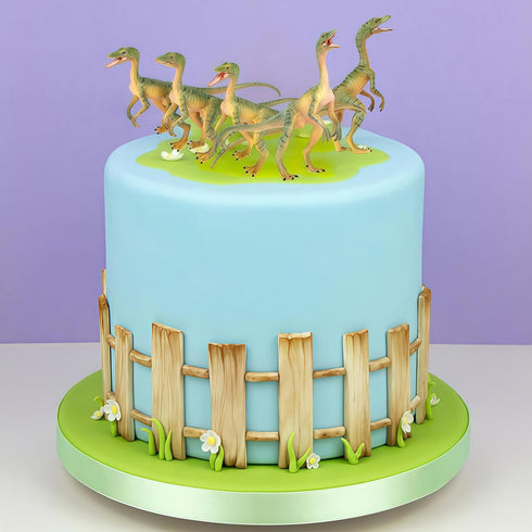 Gemini&Genius Compsognathus Dinosaur Toy for Kids, Realistic Action Figure with Moveable Jaw for Display or Cake