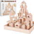 iPlay, iLearn Kid Wooden Building Block Set, Toddler Natural Wood Montessori Learning Toy, Large Hardwood Blocks