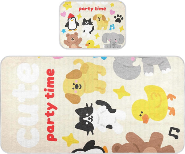 EtherSpher Cartoon Cute Party Time Cooling Baby Washable Mattress 28" x 52" Absorbent