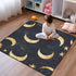 YETTASBIN 50 50 Inch Tummy Moons Stars Baby Play Mat for Floor x - Portable Soft Quilted Crawling Mat Waterproof