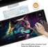 Blue Wolf MTG Playmat, 24 x 14 inches, Card Playmat Stitched with Magic Zones for TCG and Board Games, Mousepad