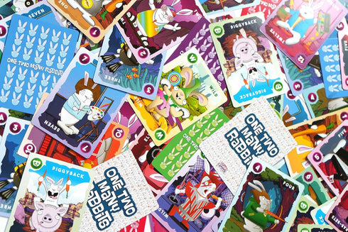 14 7+ Happy Camper - One Two Many Rabbits - A Wild & Harey Card Game | Perfect Easter Basket Stuffers for Kids | Great