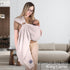 100% Sunset Ring Sling Baby Carrier - USA Lab Tested, Natural Cotton Muslin, Breathable & Ergonomic Ring Sling Rose
