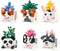 Succulent Flowers Building Blocks Set for Adults, Botanical Collection of Animal Bonsai Kits, Creative Presents for