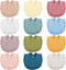 12 Piece Baby Muslin Bibs, Bandana Drool Bibs for Boys and Girls, Soft Adjustable Cotton Teething Bibs