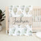 UnoCo Personalized Hot Air Balloon Baby Blanket, Hot Air Balloon Crib Bedding Boy,