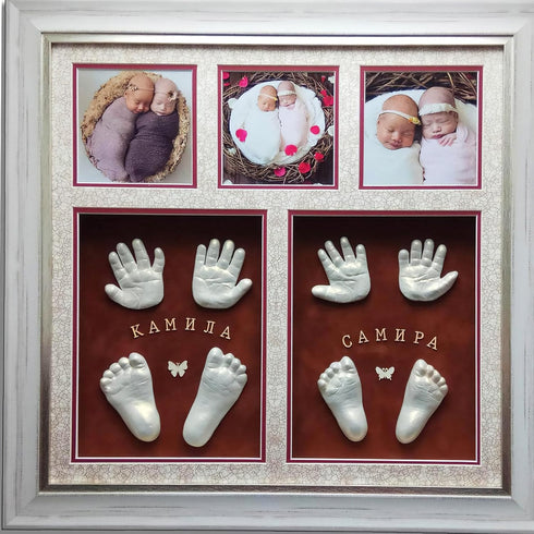 OFFSCH Hand Casting Kit Keepsake Plaster Molding for Footprint Handprint DIY Art Gift for Milestone Celebration