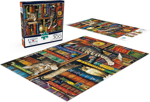Buffalo Games - Charles Wysocki - Frederick The Literate - 300 Piece Jigsaw Puzzle for Adults, Finished Size 21.25 x