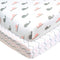 American Baby Company 2 Pack 100% Natural Cotton Fitted Mini Crib Sheets, Soft & Breathable, Pink Whale