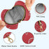 PYBUG Love Round Pacifier Storage Case, Polyester & TPU Lined with Hook Buckle, Pacifier Container Box for Baby