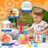 Niyopdg 20Pcs Blocks,1-10 Block,Counting 10 3+ Wooden Number Building Montessori Number Digital Number Blocks Toys