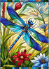 Sutinban Stained Glass Dragonfly 1000 Piece Puzzles, Jigsaw Puzzle 1000 Pieces for