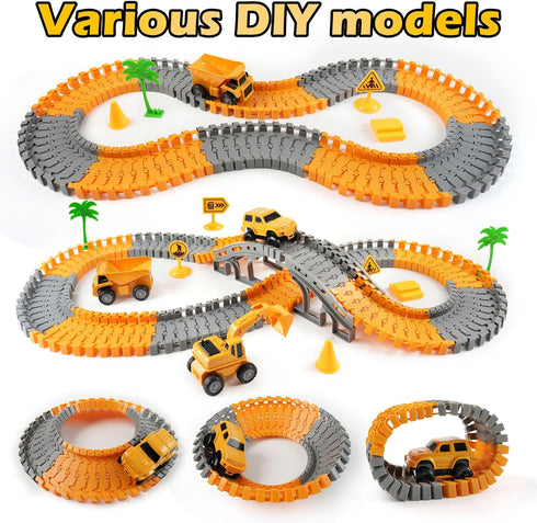 3-5 3 4 5 6 7 220+ Playset 4 Race Tracks Toys for Kids Ages - Best Birthday Gifts for Year Old Boys, PCS