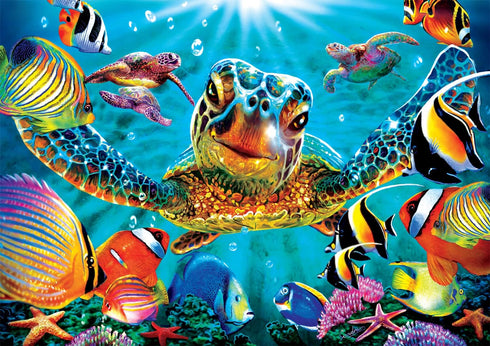 Buffalo Games - Vivid Collection - Tiny Bubbles 300 Large Piece Jigsaw Puzzle, Blue