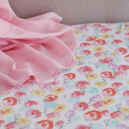 HonestBaby Soft Cotton Fitted Crib Sheet - Perfect for Nursery