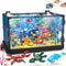 Fish Tank Building Block, Lighting Aquarium Building Sets for Adults and Kids, Ocean Jellyfish, Dolphin, Turtle, Crab,