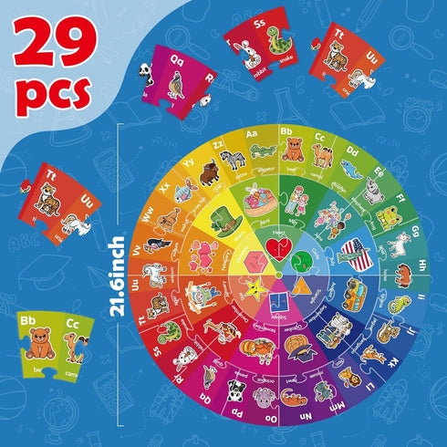 Floor Puzzle Jigsaw Puzzles, Animal Puzzle for Kids, Alphabet Learning Toys, Preschool Activities