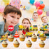 PAVATUTAT 24 PCS Construction Cupcake Toppers Stop Sign Dump Truck Excavator Tractor Party Cake Food Picks Decorations