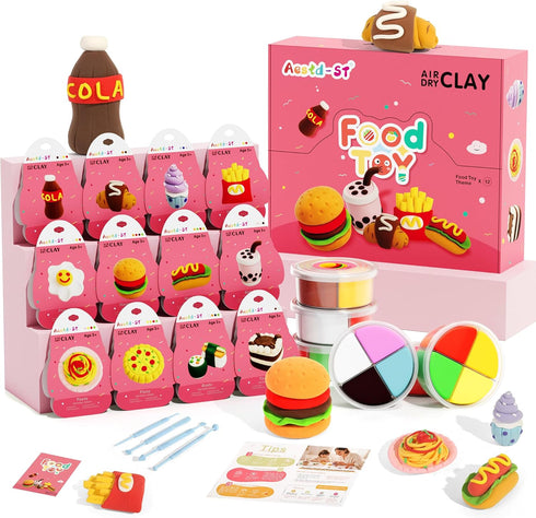 Air Dry Clay Kit - Food Toy Theme, Modeling Clay for Kids,