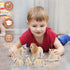 6PCS 2-5" Set Toymany White Lion Figurines with Lion Cubs, Wild Life Jungle Animals Figures Realistic Family Includes
