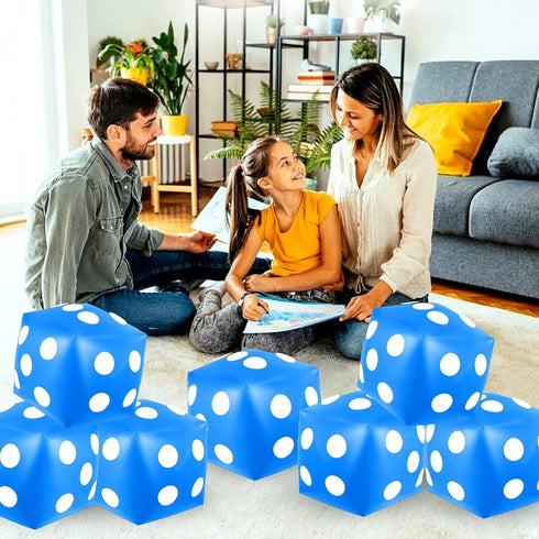 4 Pieces Jumbo Inflatable Dice, 12.6 Inch Large Fun Dice Toy for Indoor Outdoor Lawn Game Pool Party