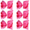 Large Boutique Hair Bows Alligator Clips - 6 Pcs 8 Inch for Infant Baby Girl Teens (Hot Pink)