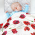 KICPOAY 30x40 Inch Swaddle Blanket for Red Poppy Flowers Baby Receiving Blanket Muslin Baby Swaddles Soft Cotton