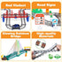 Set 5-8, 2 1 100+ 3 4 5 6 7 8+ Electric Train for Kids Ages in DIY Tracks Toy Dual-Layer Tracks with Light-Up Bridge