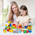116 3 Creative Building Blocks - Pieces Large-Size Blocks, Build Train Animal, Ideal STEM Toy for Year Old Kids