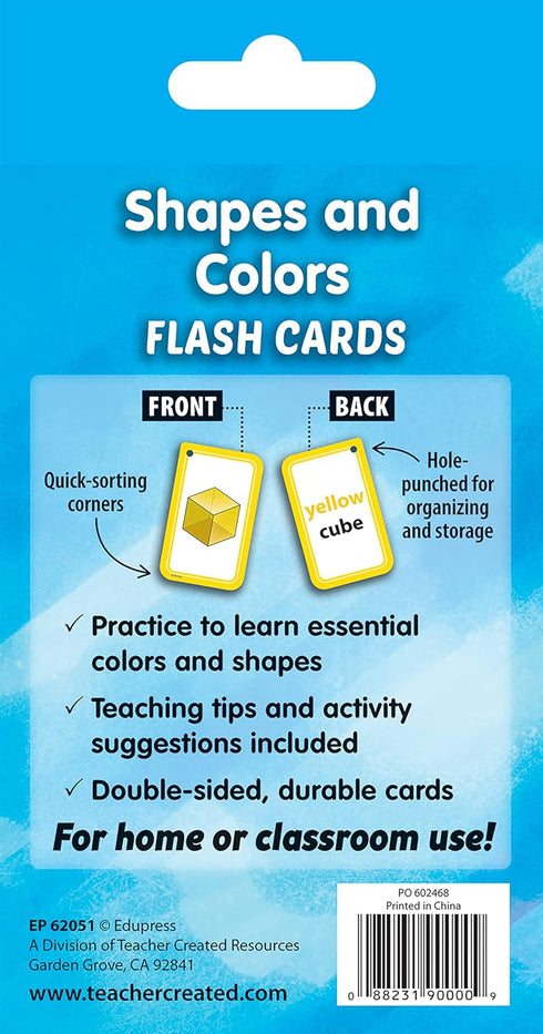 Teacher Created Resources Shapes and Colors Flash Cards (EP62051) - Medium Size