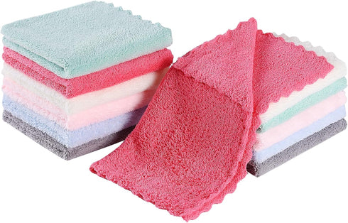 Slick Baby Washcloths - 10"x10", 12 Pack, Soft, Colorful Wash Clothes for